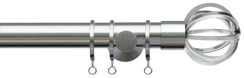 Jones Lunar 28mm Pole Matt Nickel, Cage