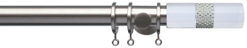 Jones Lunar 28mm Pole Matt Nickel, Tiffany Crystal