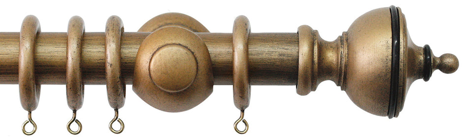 Jones Cathedral 30mm Handcrafted Pole Antique Gold, Exeter