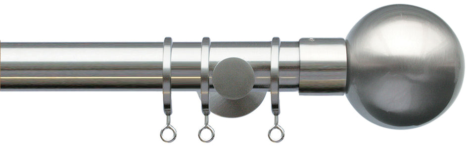 Jones Lunar 28mm Matt Nickel Pole, Sphere Ball