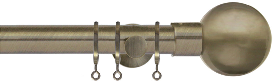 Jones Lunar 28mm Pole Burnished Brass, Sphere Ball