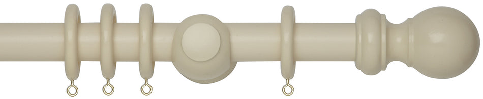 Woodline 28mm 35mm Curtain Pole Cream