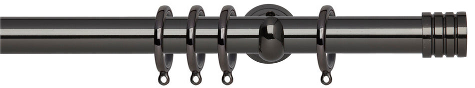 Neo 28mm Pole Black Nickel Cup Stud