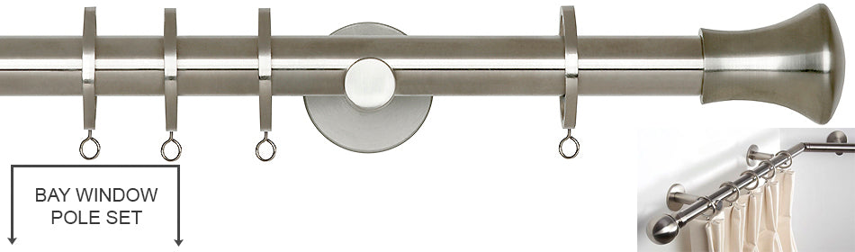 Neo 19mm Bay Window Pole Stainless Steel Trumpet