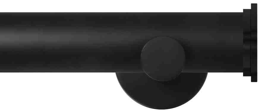 Renaissance Dimensions 28mm Contemporary Eyelet Pole Matt Black, Fynn Endcap
