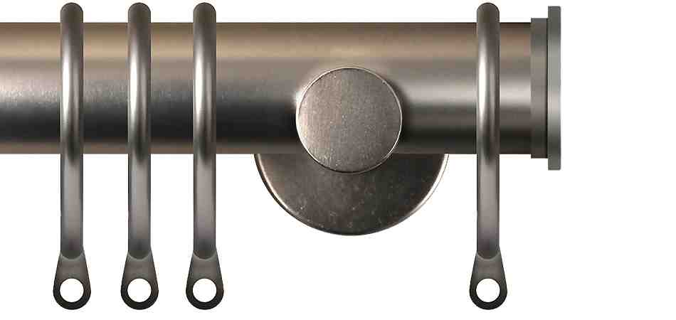 Renaissance Dimensions 28mm Contemporary Pole Titanium, Fynn Endcap