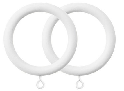 Jones Shore 35mm Wood Pole Rings, White