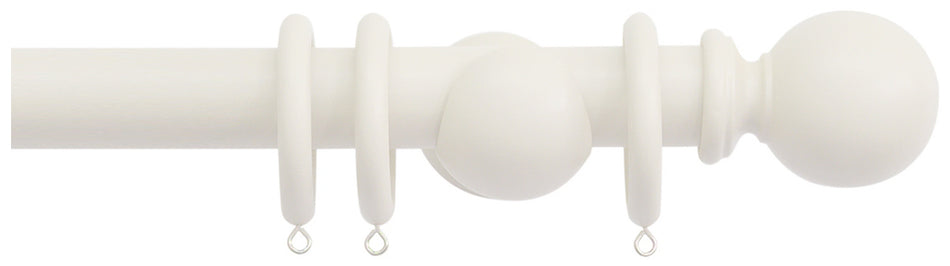 Jones Shore 35mm Wood Pole, White