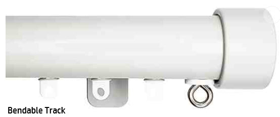 Cameron Fuller System Round38 Bendable Curtain Track Endcap White